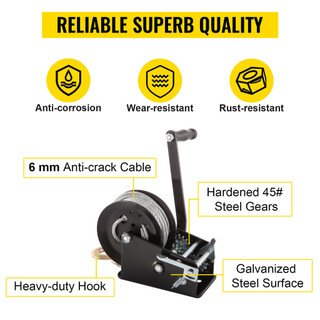 Tời Quay Tay 800LBS, Ròng Rọc Tàu Thuyền, Dây Đai Thép, Phiên Bản Điện Di, Tiện Dụng, Giá Tốt trên Shopee