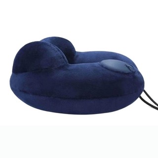 HOBBYIN Gối cổ HOBBYIN, Gối hình chữ U di động, Gối du lịch có thể bơm hơi gấp đôi mềm mại dành cho du lịch ngoài trời, du lịch công sở và cắm trại