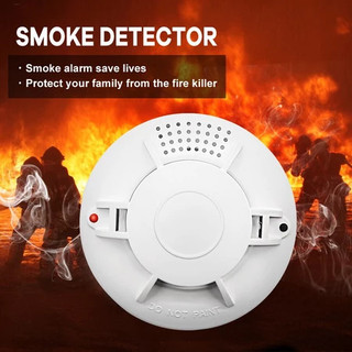 Máy dò khói Cảnh báo cháy Cảm biến quang điện có pin cho gia đình An toàn khách sạn Di động, Báo động lớn, Dễ dàng lắp đặt Độ bền enmdavn