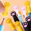 GUSTAVA Cat Claw Pencil Cap, Silica Gel Đồ dùng học sinh Vỏ bảo vệ bút chì, Nắp bút mềm dễ thương