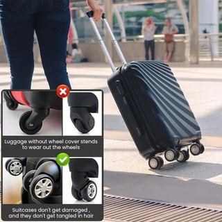 Làm Dày Bánh Xe Silicon Bảo Vệ Hành Lý - Giảm Tiếng Ồn Bánh Xe Du Lịch Bánh Xe Bọc Phụ Kiện Hành Lý