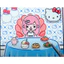 wesnesday ngôi nhà hellokitty của cô bé tóc hồng dễ thương-Happyfunny