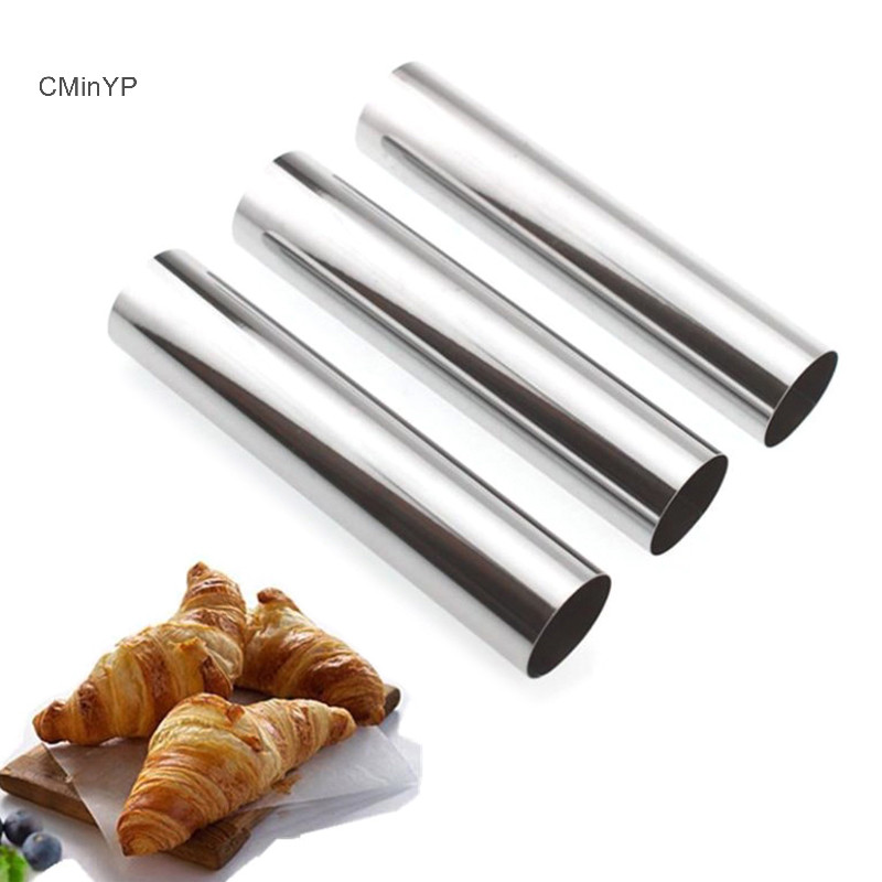 Cyp 5 Chiếc Thép Không Gỉ Cannoli Kem Ống Sừng Bánh Ngọt Khuôn Dụng Cụ Làm Bánh Vinh Quang