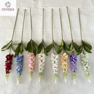 Cành hoa lục bình đơn hai màu hoa lụa  cắm hoa phòng khách cắm hoa cắm hoa lối đi đám cưới châu Âu