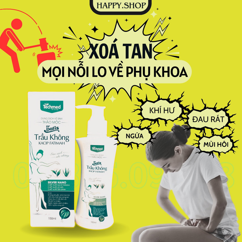 Dung dịch vệ sinh phụ nữ  Trầu không chính hãng 150ml ,ddvs phụ nữ tốt cho phụ khoa vùng kín hết khí hư nấm ngứa mùi hôi
