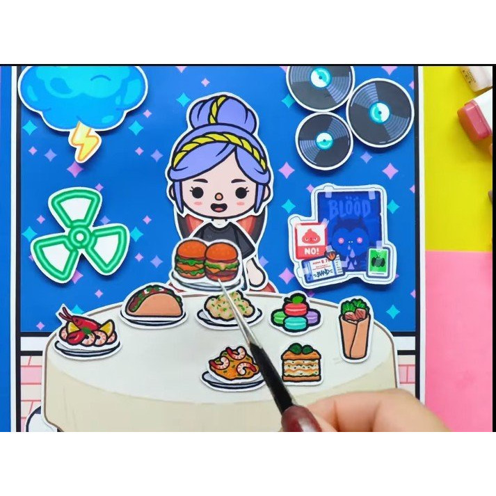 Đồ chơi bóc dán Búp bê giấy Cute and cool girl quiet book - sweetie pie montessori