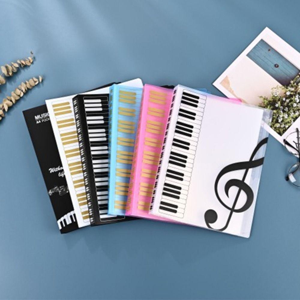 THFENG Guitar Sheet Thư mục sách nhạc, Sắp xếp lưu trữ 40 trang Bảng giấy Piano Thư mục, Bộ sắp xếp lưu trữ tài liệu A4 PP chất lượng cao