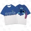 YB1 Stitch Cosplay Vải Hoạt Hình 3D Mùa Hè Áo Thun Cho Trẻ Em Người Lớn Anime Tay Ngắn Top BY1