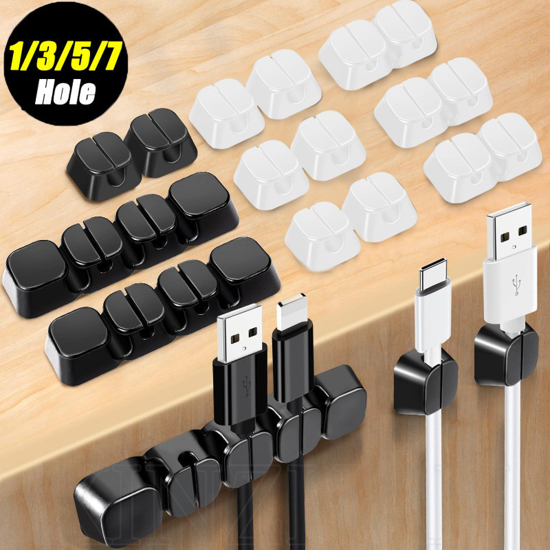 Dụng cụ sắp xếp dây cáp hình bánh mì - Kẹp cuộn dây sạc Usb - Đa phong cách, có thể điều chỉnh, tự dính - Giá đỡ dây tai nghe - Dành cho gia đình, văn phòng, ô tô - Dụng cụ lưu trữ máy tính để bàn