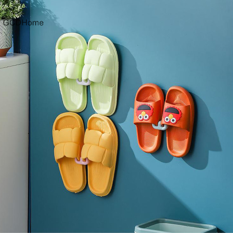 Gcdhome Dép Giá Tự Dính Đơn Giản Phòng Tắm Dép Móc Vệ Sinh Thoát Nước Treo Tường Giá Để Đồ Phòng Ngủ Móc Sấy Giày HOT