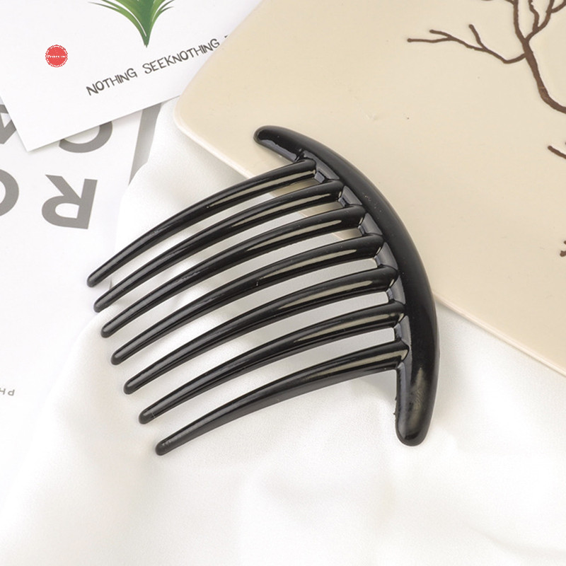 Diễu hành 5/7 răng nhựa cho nữ, lược đen vintage, kẹp tóc Hàn Quốc, dụng cụ tạo kiểu