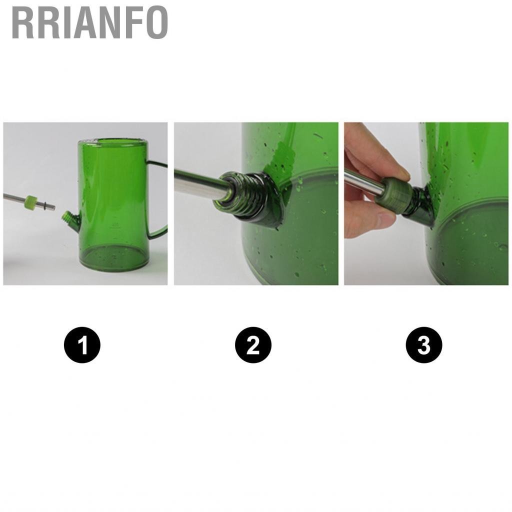 Rrianfo 1L Watering Can PP Fully Transparent Indoor Plants with Long Spout for Garden