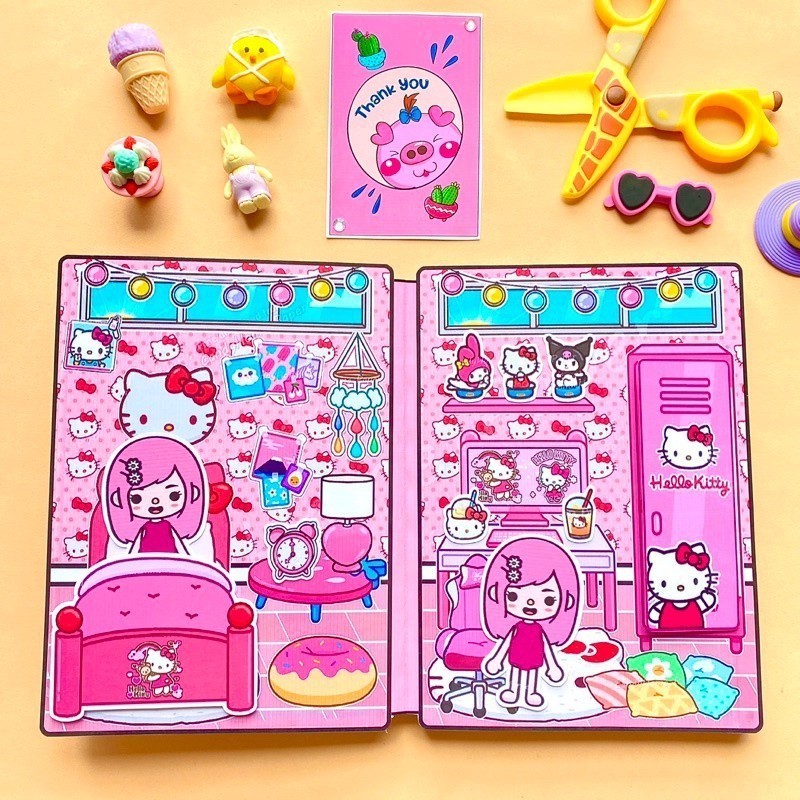 Toca Life World Bộ Sách Giấy Toca Boca DIY Yên Tĩnh Cho Nhà Búp Bê búp bê giấy ngôi nhà búp bê nhà búp bê giấy toca boca