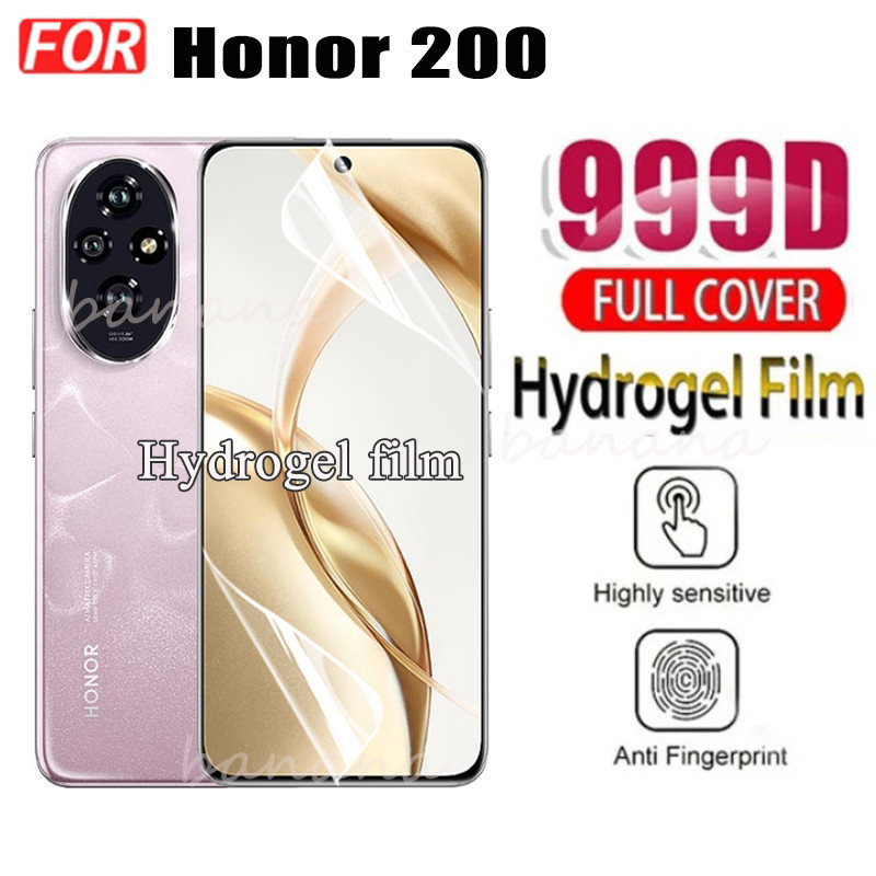 Honor 200 Full Trong Suốt Hydrogel Mềm Phim Bảo Vệ Màn Hình Cho Honor 200Pro Honor 90 Pro Magic6 Pro Front Flim + Back Flim + Ống Kính Máy Ảnh Flim