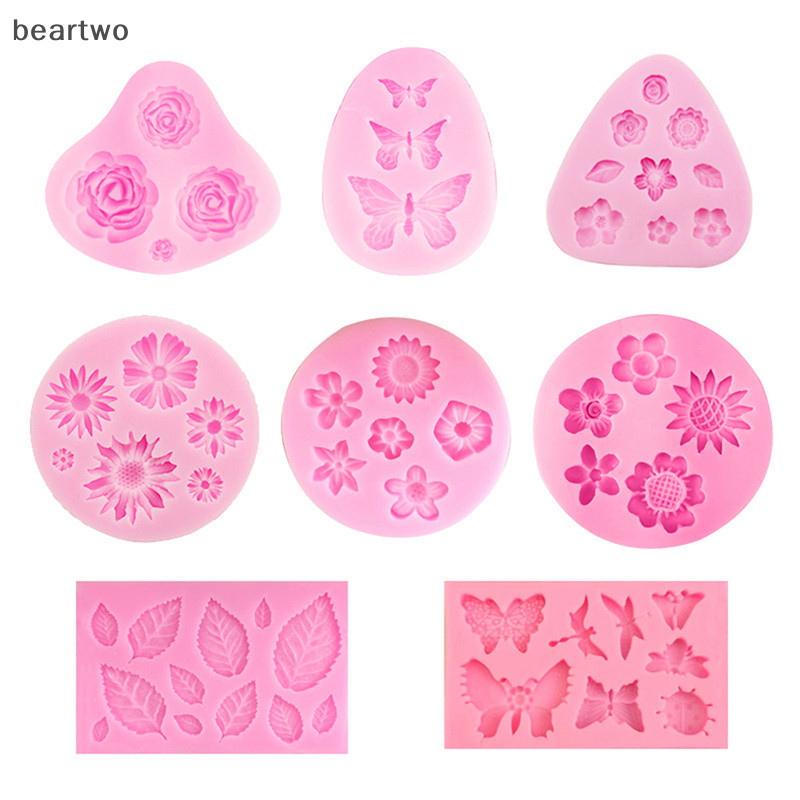 < Beartwo > Khuôn Làm Bánh Silicon 3D Kẹo Chocolate DIY Bánh Cookie Cupcake Xà Phòng Khuôn Đẹp