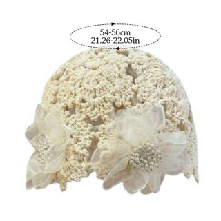 Mũ dệt kim Skullies ren thoáng khí, phong cách hoa, phù hợp mùa hè