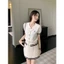 Set áo và váy cardigan polo chất liệu dệt kim mix chân váy tennis xếp ly phong cách Hàn XIMIMI SP170