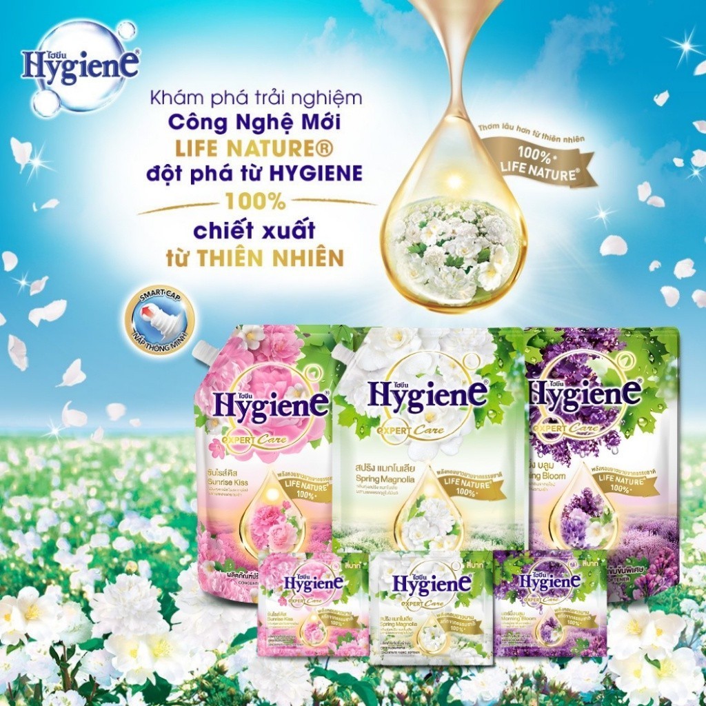 Nước xả vải Hygiene Thái Lan đậm đặc lưu hương lâu hơn (Túi) 1150 - 1300ml !