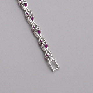 Châu Âu Mỹ ins Vòng tay hình bầu dục Ruby phong cách mới dành cho nữ