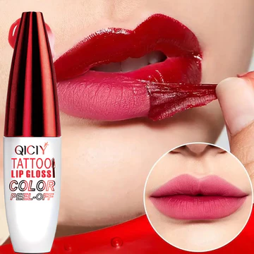Qciy 4 Màu Chất Lỏng Lột Môi Bóng Chống Thấm Nước Lâu Dài Matte Son Môi Chống Dính Cốc Trang Điểm Dưỡng Ẩm Môi Hình Xăm Sắc Tố