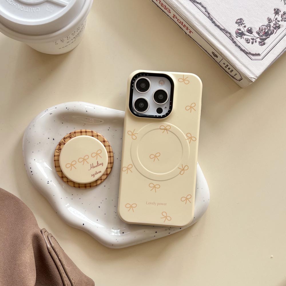 Ốp Lưng Cứng Tương Thích Với iPhone 13 13Pro 13ProMax 14 14Pro 14ProMax 15 15Pro 15ProMax 16 16Pro 16ProMax 17 17Pro 17ProMax Ốp Nam Châm Họa Tiết Anh Đào Chặn Màu