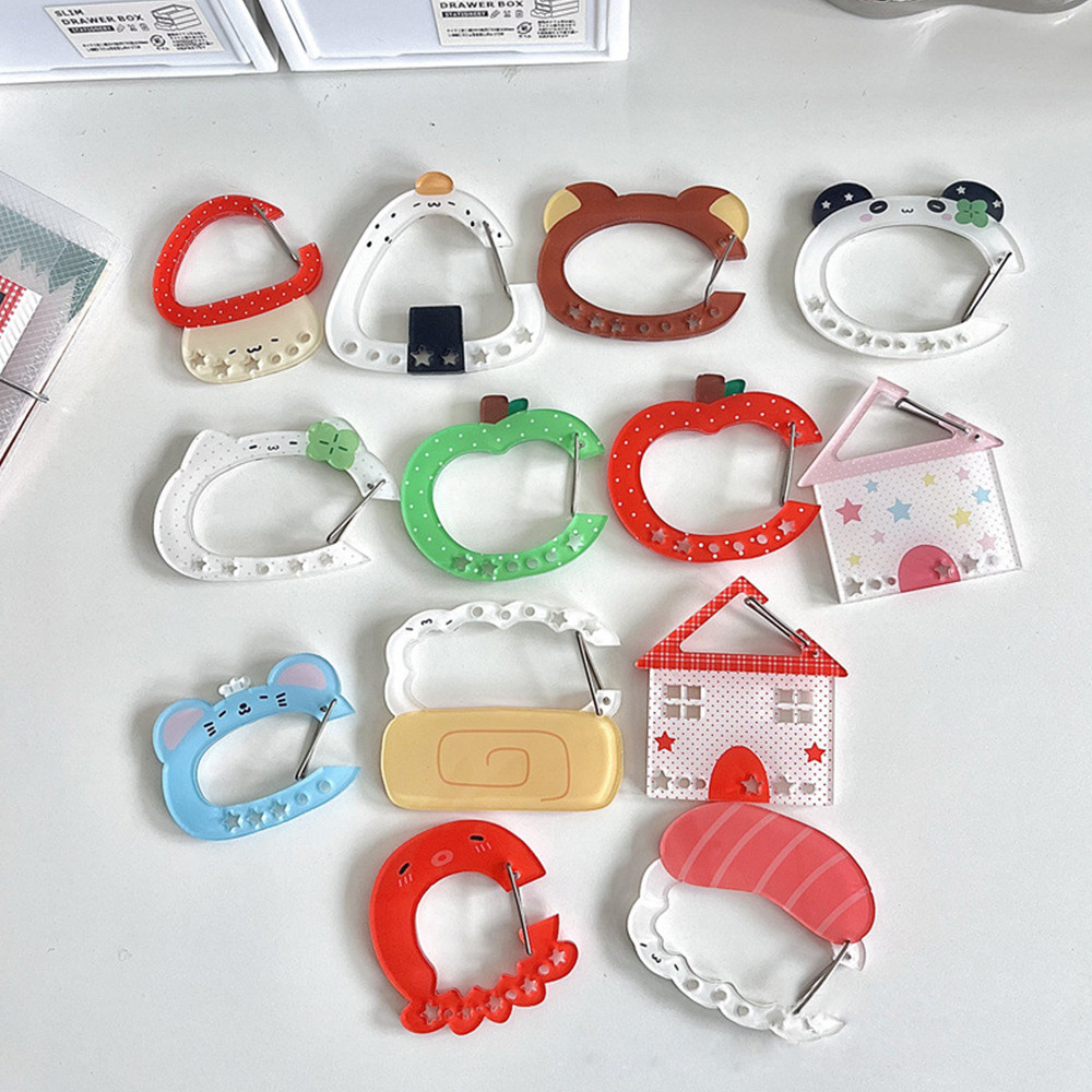 Sổ tay Trang trí Quà tặng Móc khóa Carabiner Túi quyến rũ Ba lô Mặt dây chuyền Hàn Quốc Lều tay dễ thương INS Ban đầu Acrylic Minh họa Đồ trang sức