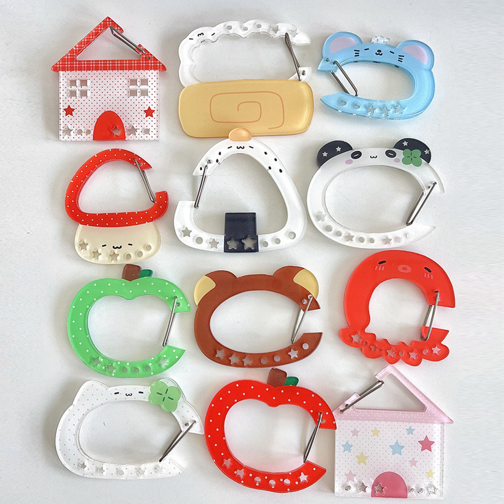 Sổ tay Trang trí Quà tặng Móc khóa Carabiner Túi quyến rũ Ba lô Mặt dây chuyền Hàn Quốc Lều tay dễ thương INS Ban đầu Acrylic Minh họa Đồ trang sức