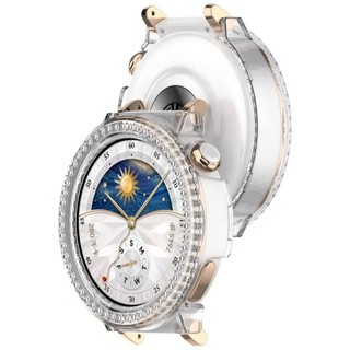 Bling PC Rỗng Ốp Lưng Cho Huawei Watch GT 5 4 41mm / 5 Pro 42mm Bao Da Samrt Dây Đeo Kim Cương Pha Lê Ốp Lưng Bảo Vệ GT5 GT4