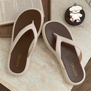 Xixitiao Dép Xỏ Ngón Kiểu Dáng Đơn Giản Dành Cho Nữ Với Phối Màu Nổi Bật Thích Hợp Cho Mùa Hè