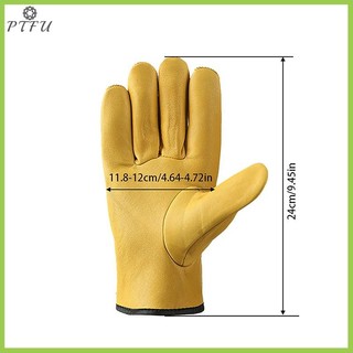 Ptfu Găng Tay Làm Việc Da Cừu Công Nhân Làm Việc Hàn Bảo Vệ An Toàn Sân Vườn Thể Thao Xe Máy Lái Xe Găng Tay Chống Mài Mòn Mới
