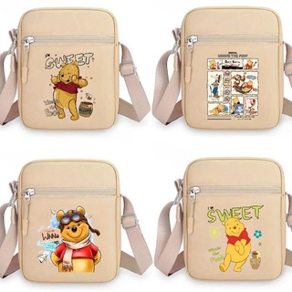 Túi Winnie the Pooh Hoạt Hình In Hình Túi Đeo Ngang Thời Trang Túi Vuông Du Lịch Túi Bảo Quản Đa Năng