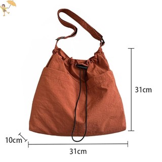 [Gou] Túi đeo vai dây rút thời trang Du lịch Túi Tote Nylon thông thường Dung tích lớn Túi đeo chéo chống nước dành cho nữ VN