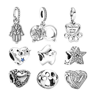 Mặt Dây chuyền hạt Charm ngôi sao (Vòng tay Charm) trang sức mạ tự làm