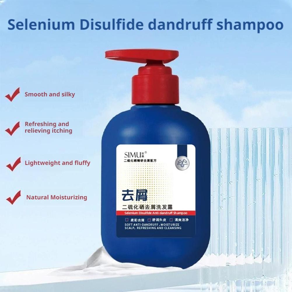 300ml Dầu gội loại bỏ gàu Selenium Disulfide, Dầu gội làm mới và mịn màng M7h4