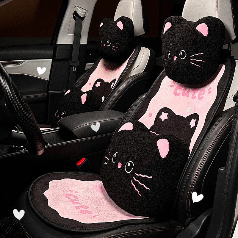 Hot sales Cartoon Cat Car Cushion Winter High-Grade Plush Warm and ...