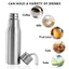 Chai nước uống ngoài trời ZENZON, Chai nước thể thao một lớp 750ml / 1000ml, Thép không gỉ dung tích lớn di động có dây nâng Cốc nước du lịch Đi xe đạp