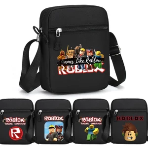 Roblox Đen Túi Đeo Vai Thời Trang Nhỏ Vuông Túi Đeo Ngang Túi Vải Trẻ Em Quà Tặng Sinh Nhật Du Lịch Đa Năng
