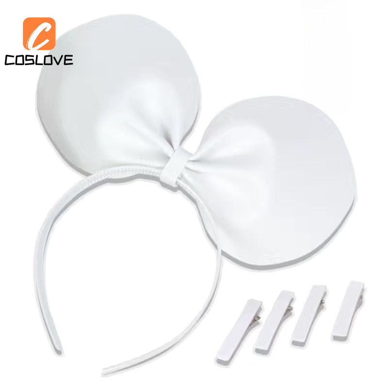 Vocaloid Kagamine Rin Ren Cosplay Mũ Phù Hợp Với Cos Trang Trí Đạo Cụ Tai Nghe Trắng Phụ Kiện Tóc Mũ