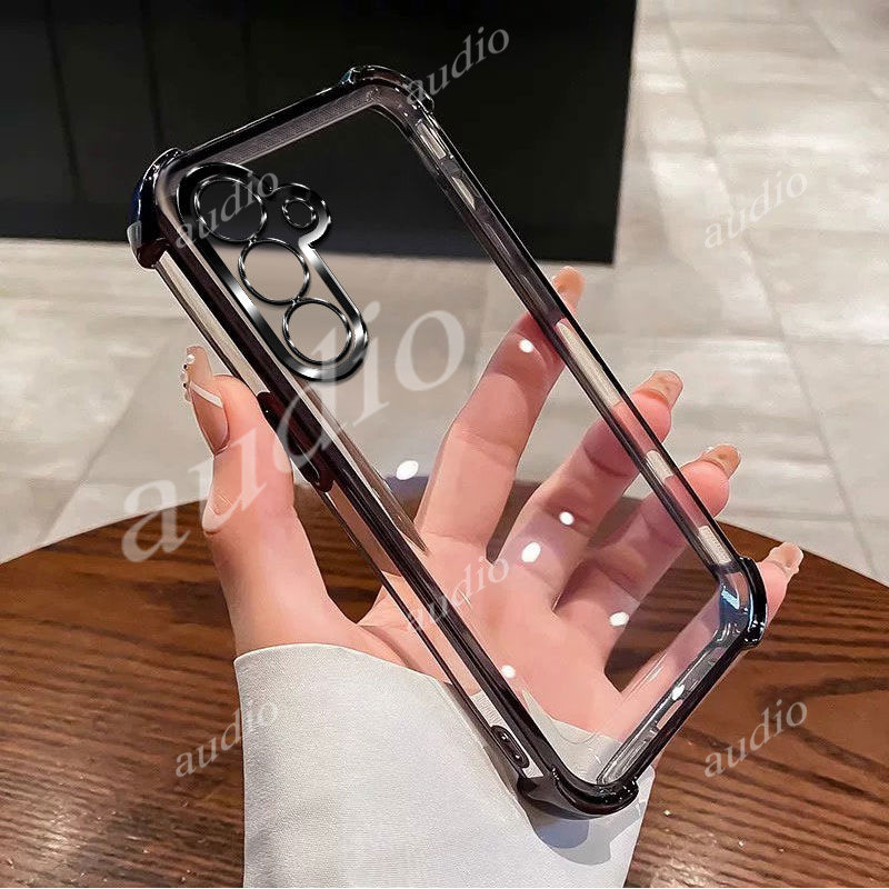 Dành Cho Samsung A57 5G Ốp Điện Thoại Trong Suốt Mạ Bốn Góc Chống Rơi Cho Samsung Galaxy A57 A37 A27 A56 A36 A26 5G Ốp Lưng Silicon Mềm Chống Sốc Sang Trọng Cho SamsungA57 5G