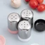 Bình lắc muối BORAGETE, Dụng cụ nhà bếp Chai gia vị Mini bằng thép không gỉ, Phụ kiện nhà bếp có nắp bụi Gia vị Bảo quản Chai tiêu nhỏ 5 lỗ Nhà bếp