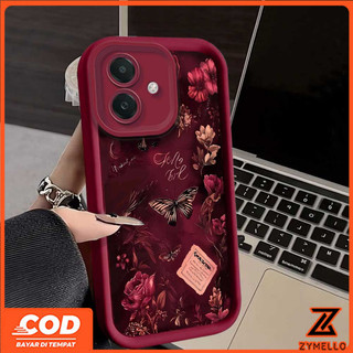 Ốp Lưng Cho VIVO V70 FE V60LITE V50LITE V40LITE Y05 Y31 Y21D Y04 Y29 Y39 Y03 Y19S Y28 Y17S V30 V29E Y17 Y15 Y11 Y20 Y21 Y33S Y12SB Ốp Điện Thoại TPU Chống Sốc Bướm Hoa Hồng Đẹp