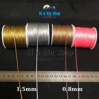 Cuộn ~100m Dây Kim Tuyến Sợi Nhỏ 0.8mm Dùng Treo Thẻ Tag, Gói Quà, Trang Trí Giáng Sinh