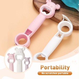 Dụng cụ mở chai 4 trong 1 cái Dụng cụ mở hộp bia Dụng cụ mở chai gấu dễ thương Dụng cụ nhà bếp đa năng dành cho người cao tuổi và người mắc bệnh viêm khớp thép không gỉ nhựa tiện dụng