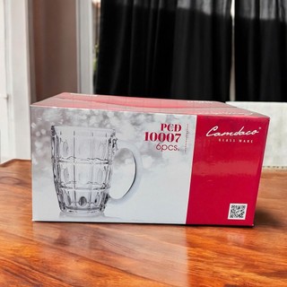 Bộ 12 Ly Thủy Tinh Uống Bia Có Quai PCD10007 375ML – Cẩm Đạt - Trường An VN