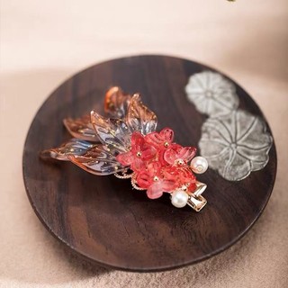 Mauropoli [Sẵn Sàng] Cá Koi Nổi ~ Vỏ Cá Chép Kẹp Tóc Phong Cách Trung Hoa Hanfu Nữ Bên Gãy Tóc Ngọc Trai Cặp Kẹp Nổ Kẹp