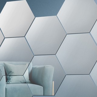 24 Miếng Dán Gương Lục Giác 3D Đề Can Dán Tường Tự Dính, Gạch Khảm Acrylic Trang Trí Nhà, DIY Có Thể Tháo Rời Phòng Ngủ / Tủ Quần Áo Trang Trí
