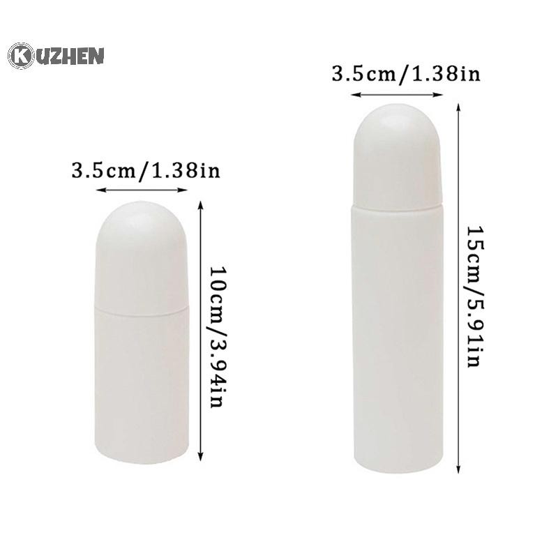 Kuzhen 50 / 100ML Con Lăn Nhựa Trắng Tinh Dầu Thêm Đóng Chai Du Lịch Sương Hộp Đựng Có Thể Đổ Lại Chai DIY HOT Khử Mùi Phụ Kiện