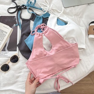 M-4XL Size Lớn Áo Vest Nữ Cực Lớn 150kg Dây Cổ Camisole Top Mùa Hè Béo mm Thiết Kế Cảm Giác Phù Hợp Với Cổ Dây Rỗng Ôm Vừa vặn Nhỏ Sling Ngắn Camisole Top Áo Vest Nhỏ Size Lớn Nữ