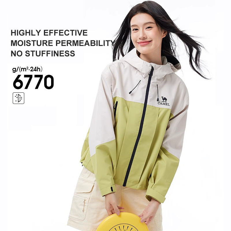 Ảnh Áo khoác ngoài trời CAMEL CROWN dành cho nữ áo khoác đơn sốc chống gió và chống thấm nước 1