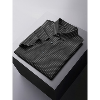 60-175kg PLUS SIZE Nam Mùa Hè Thường Ngày Mỏng Rời Thoải Mái Top Cổ Điển Sọc Tay Ngắn Oversize Áo Sơ Mi